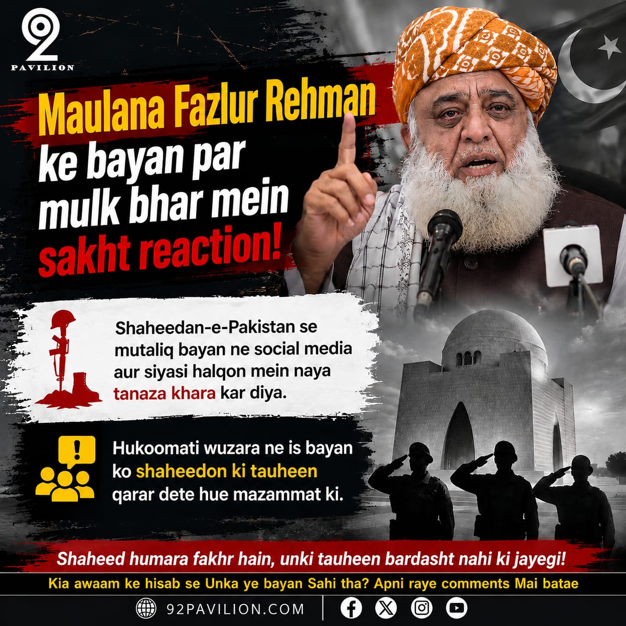 Fazlur Rehman Martyrs Remark