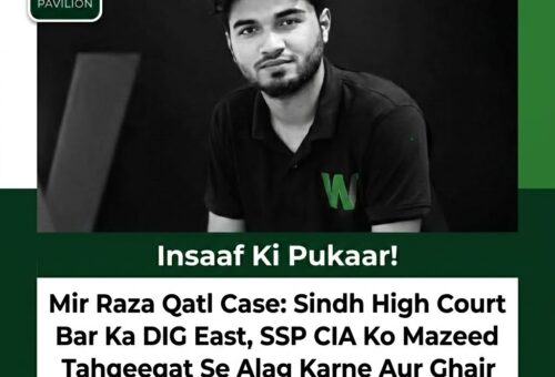 Portrait of businessman Mir Raza Ali whose murder case has drawn a Sindh High Court Bar Association investigation demand